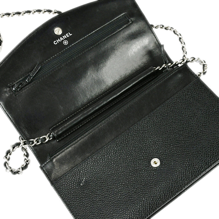 Nwt Authentic CHANEL CLASSIC Small DOUBLE FLAP Black CAVIAR BAG Shw W/  Receipt