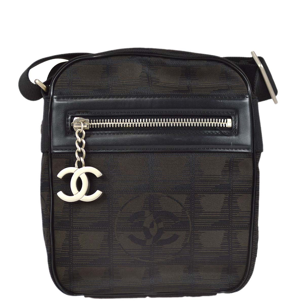 Chanel Black New Travel Line Nylon Single Flap Bag