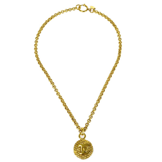 Chanel 1994 Woven CC Pendant Necklace 29