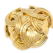 Chanel Triple CC Button Earrings Gold Clip-On 94A