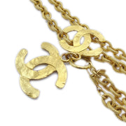 Chanel 1994 Woven CC Pendant Necklace Gold 29