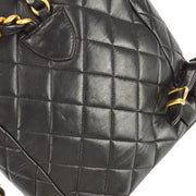 Chanel 1994-1996 Black Lambskin Duma Chain Backpack