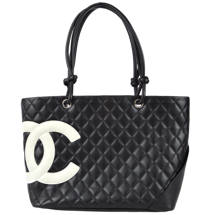 Chanel 2004-2005 Black Calfskin Cambon Ligne Tote Handbag – AMORE Vintage  Tokyo