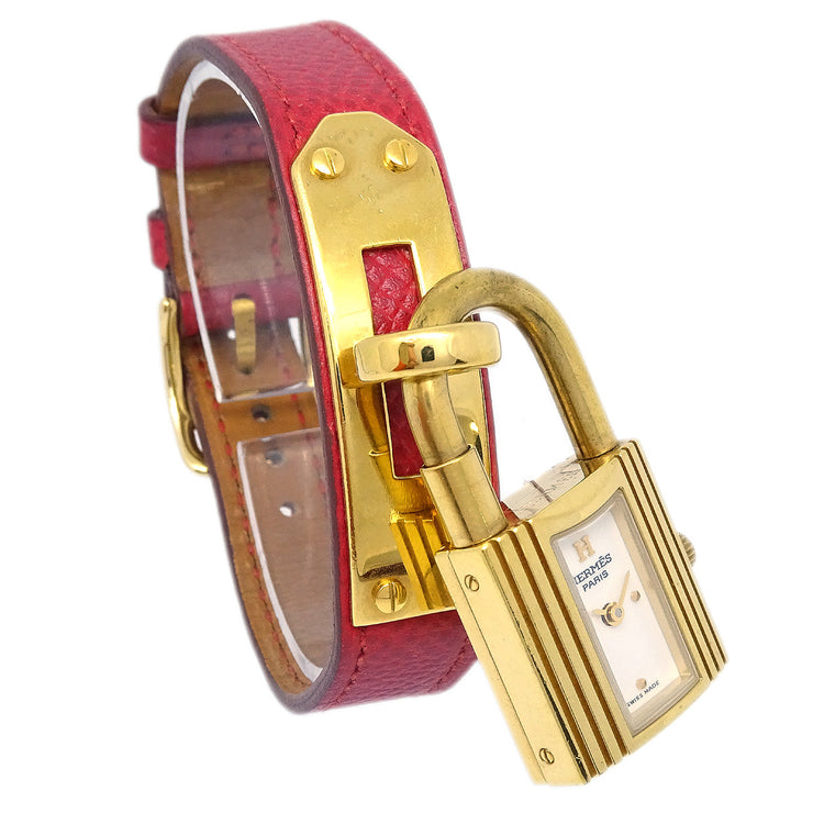 Hermes 1997 Kelly Watch Rouge Vif Courchevel