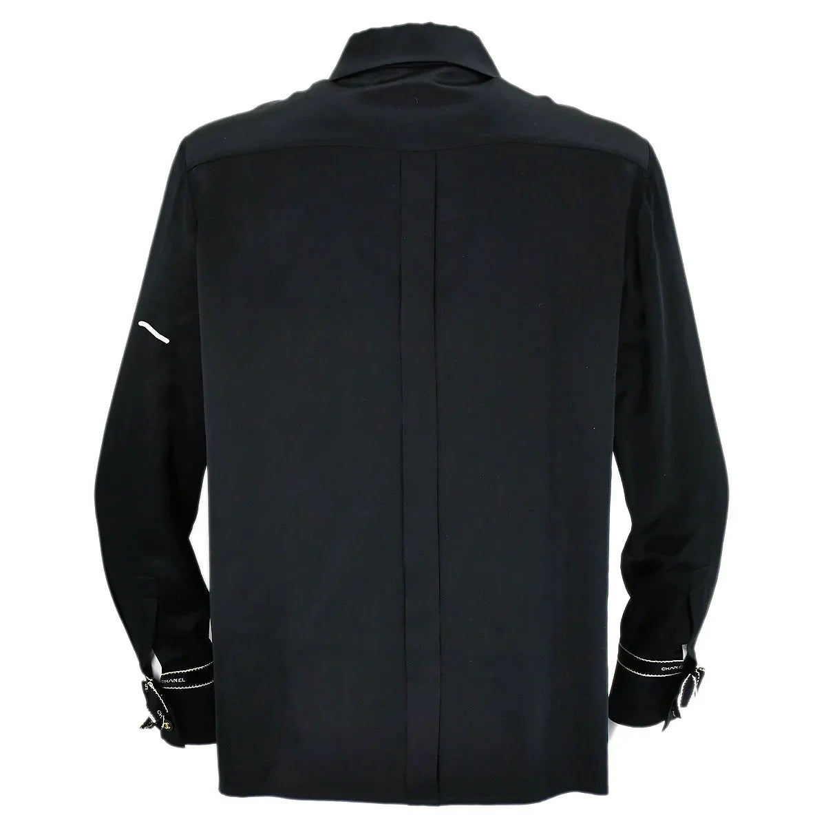 Chanel Ribbon Blouse Shirt Black 94A #40