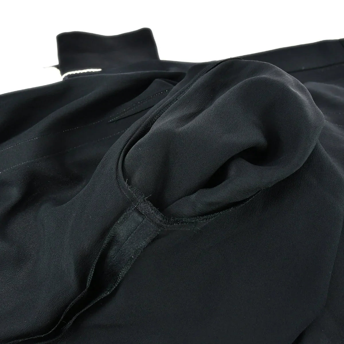 Chanel Ribbon Blouse Shirt Black 94A #40