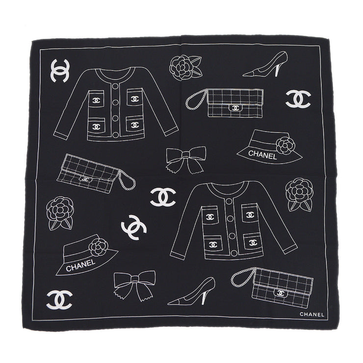 Chanel Icon Scarf Black Small Good