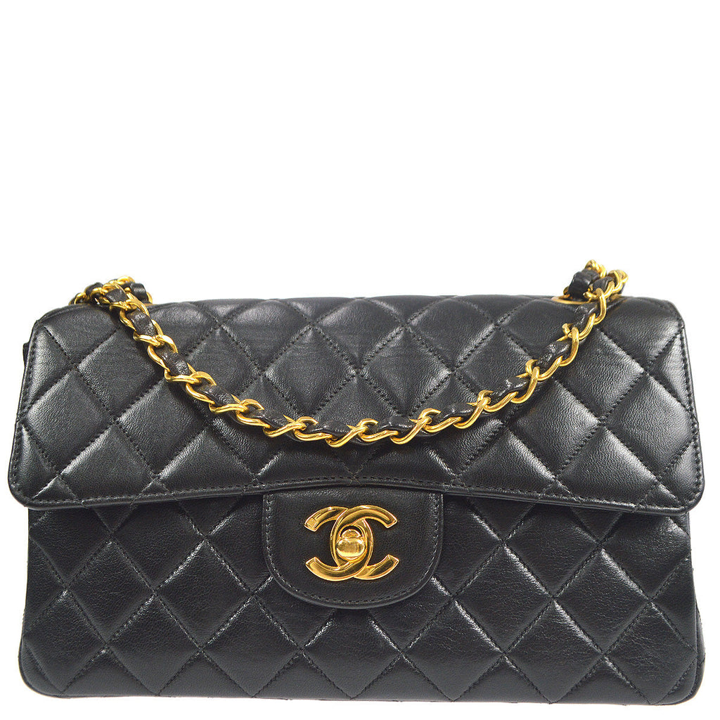 Chanel 1994-1996 Black Lambskin Small Double Sided Classic Flap Bag – AMORE  Vintage Tokyo