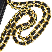 Chanel 2002 Black Canvas Icon Chain Tote Handbag