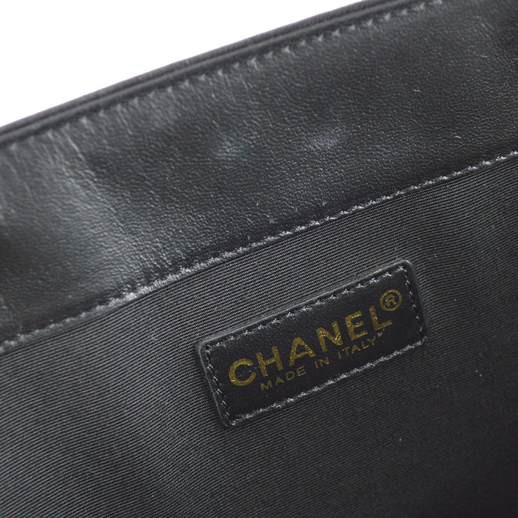 Chanel 2001-2003 Black Canvas Icon Chain Tote Handbag – AMORE