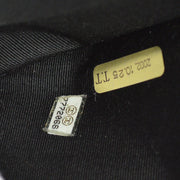 Chanel 2002 Black Canvas Icon Chain Tote Handbag