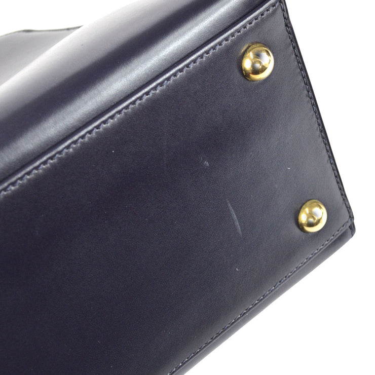 Hermes 1999 Navy Box Calf Dalvy 30