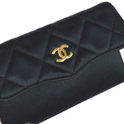 Chanel 1989-1991 Black Satin Bijou Chain Shoulder Bag