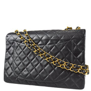 Chanel 1994-1996 Black Lambskin Maxi Classic Flap Bag