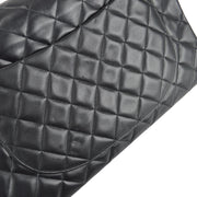 Chanel 1994-1996 Black Lambskin Maxi Classic Flap Bag