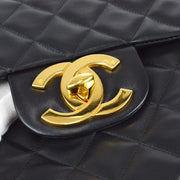 Chanel 1994-1996 Black Lambskin Maxi Classic Flap Bag