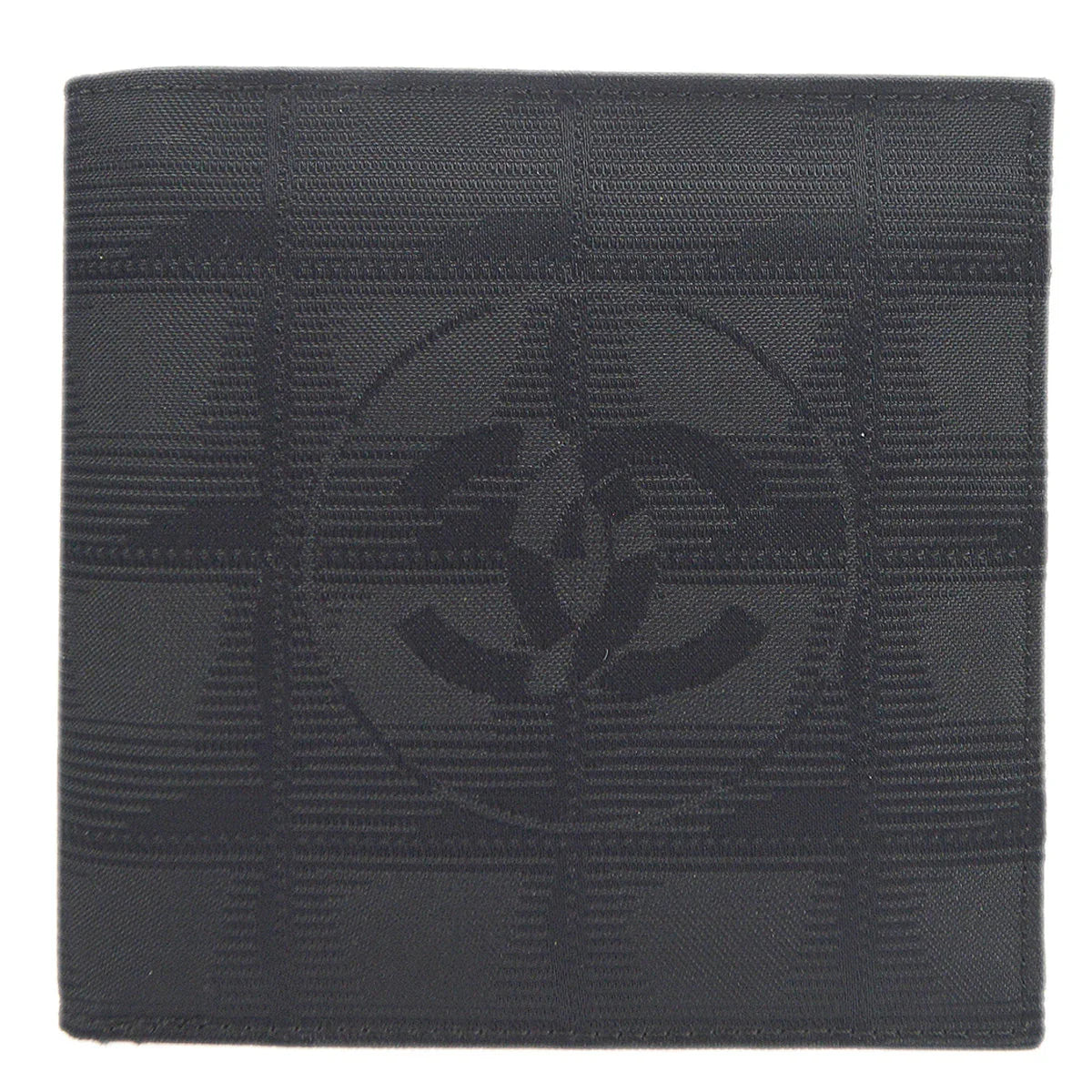 Chanel 2001-2003 Black New Travel Line Bifold Wallet Purse