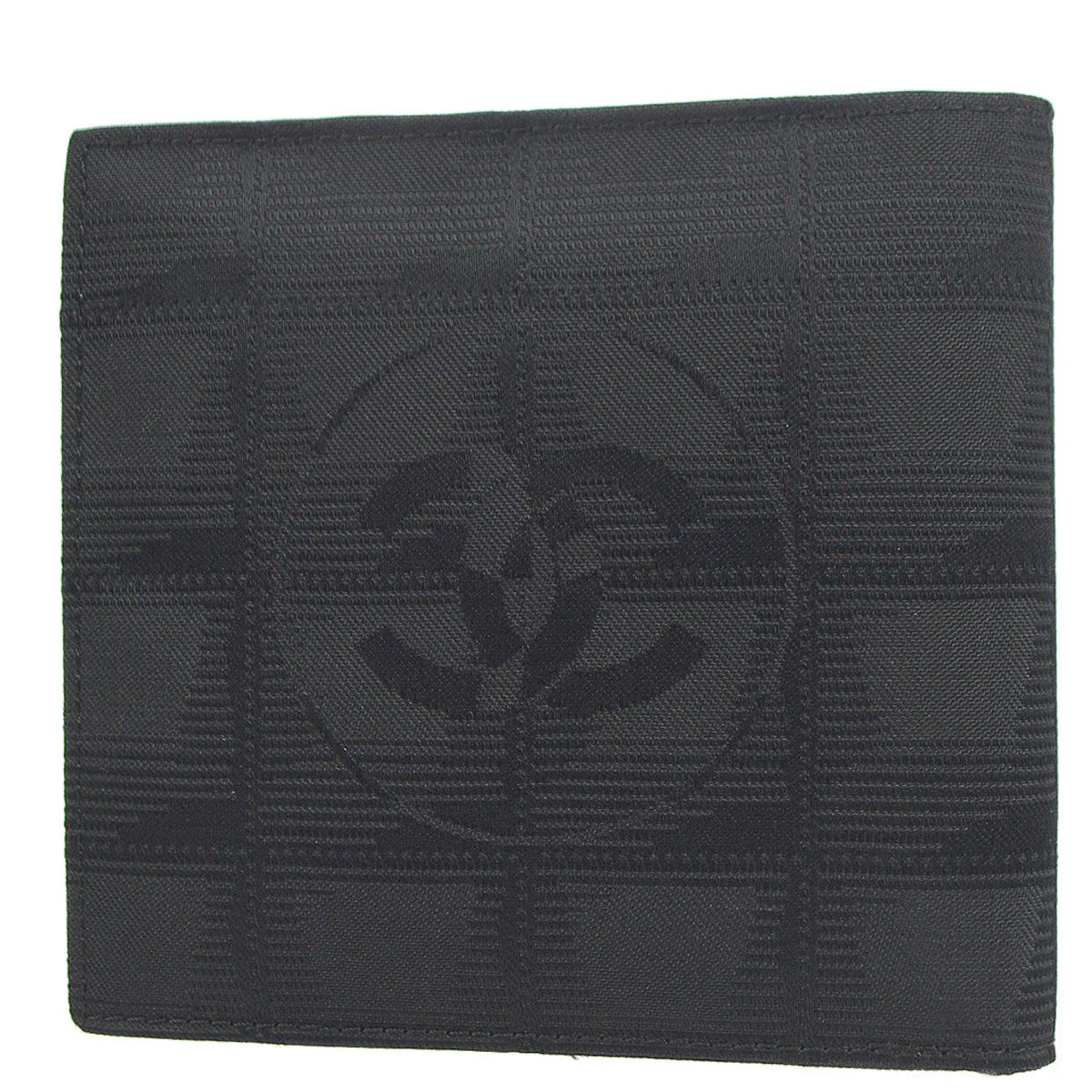 Chanel 2001-2003 Black New Travel Line Bifold Wallet Purse