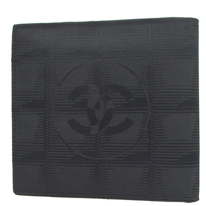 Chanel 2001-2003 Black New Travel Line Bifold Wallet Purse