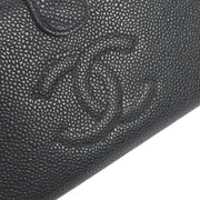 Chanel 2003-2004 Black Caviar Timeless Long Wallet