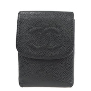 Chanel 2000-2001 Timeless Cigarette Case Black Caviar