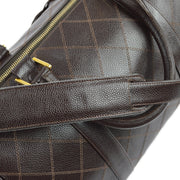 Chanel 1997-1999 Brown Caviar Cosmoline Boston 35