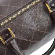 Chanel 1997-1999 Brown Caviar Cosmoline Boston 35