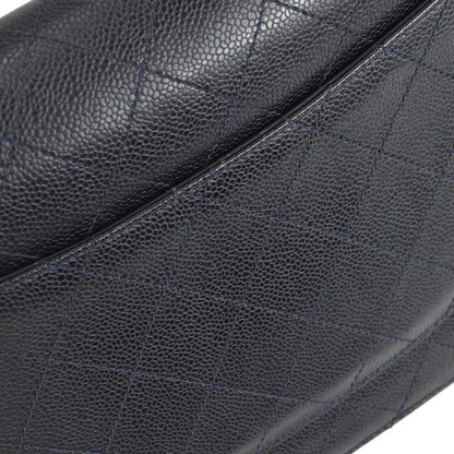 Chanel 1997-1999 Navy Caviar Classic Flap Chain Shoulder Bag