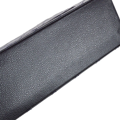 Chanel 1997-1999 Navy Caviar Classic Flap Chain Shoulder Bag