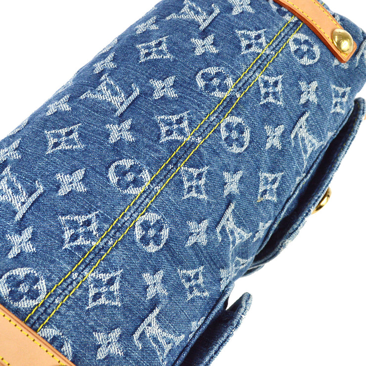 Louis Vuitton baggy denim bag shoulder bag M95049 blue monogram