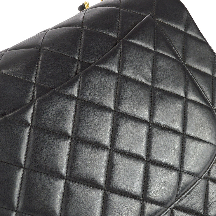 Chanel 1994-1996 Black Lambskin Medium Classic Double Flap