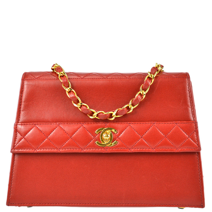 Chanel 1989-1991 Classic Double Flap Medium Shoulder Bag Beige
