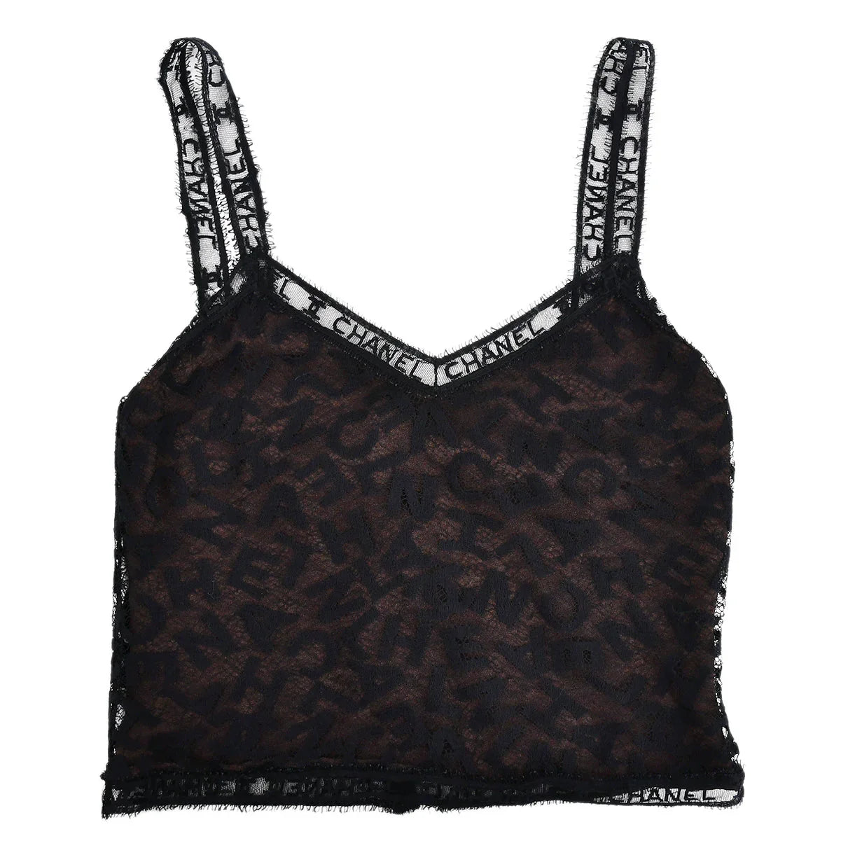 Chanel Lace Camisole Top Black 98A