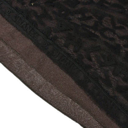 Chanel Lace Top Skirt Set Black Brown 98A #42