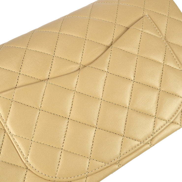 Chanel 1989-1991 Beige Lambskin Small Classic Double Flap Shoulder Bag –  AMORE Vintage Tokyo