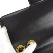 Chanel 1994-1996 Black Lambskin Classic Flap Jumbo Shoulder Bag