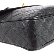 Chanel 1991-1994 Black Caviar Chain Shoulder Bag