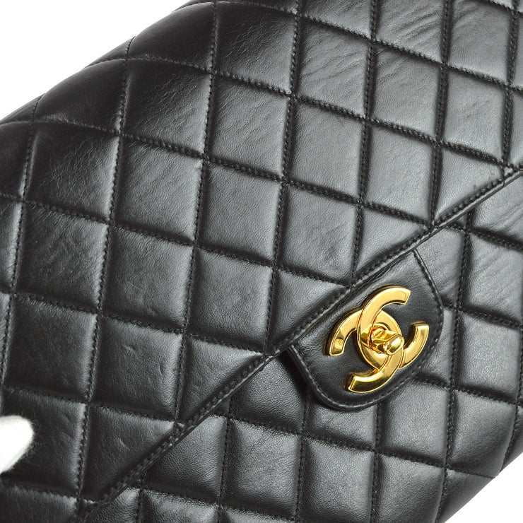 Chanel 1996-1997 Chain Handbag Black Lambskin – AMORE