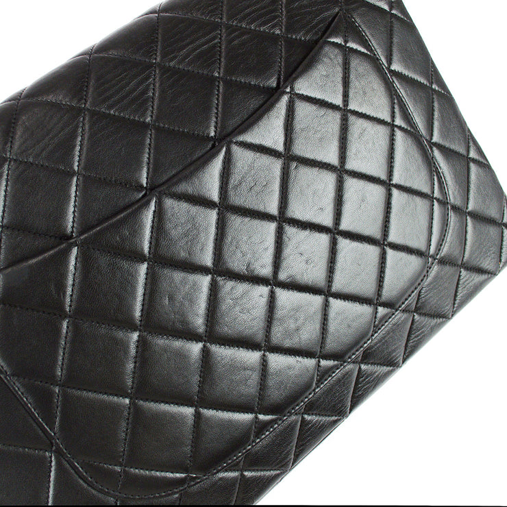 Chanel 1994-1996 Black Lambskin Small Pushlock Half Flap Shoulder Bag –  AMORE Vintage Tokyo