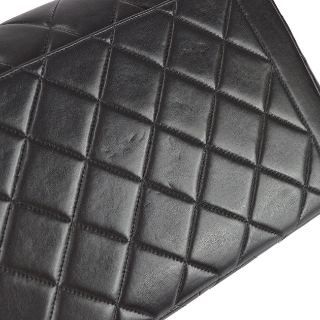 Chanel 1994-1996 Black Lambskin Double Chain Shoulder Bag – AMORE Vintage  Tokyo