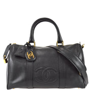 Chanel 1996-1997 Black Caviar Timeless Boston 35