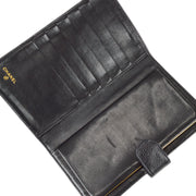 Chanel 1996-1997 Black Caviar Timeless Long Wallet