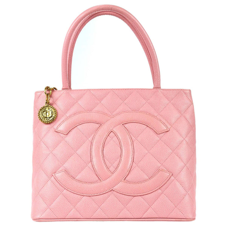 A PINK CAVIAR LEATHER MEDALLION TOTE BAG, CHANEL, 2004-2005