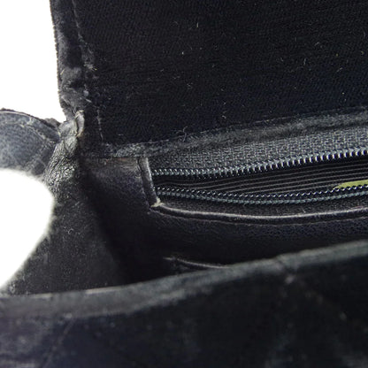 Chanel * 1991-1994 Black Velvet Straight Flap Shoulder Bag