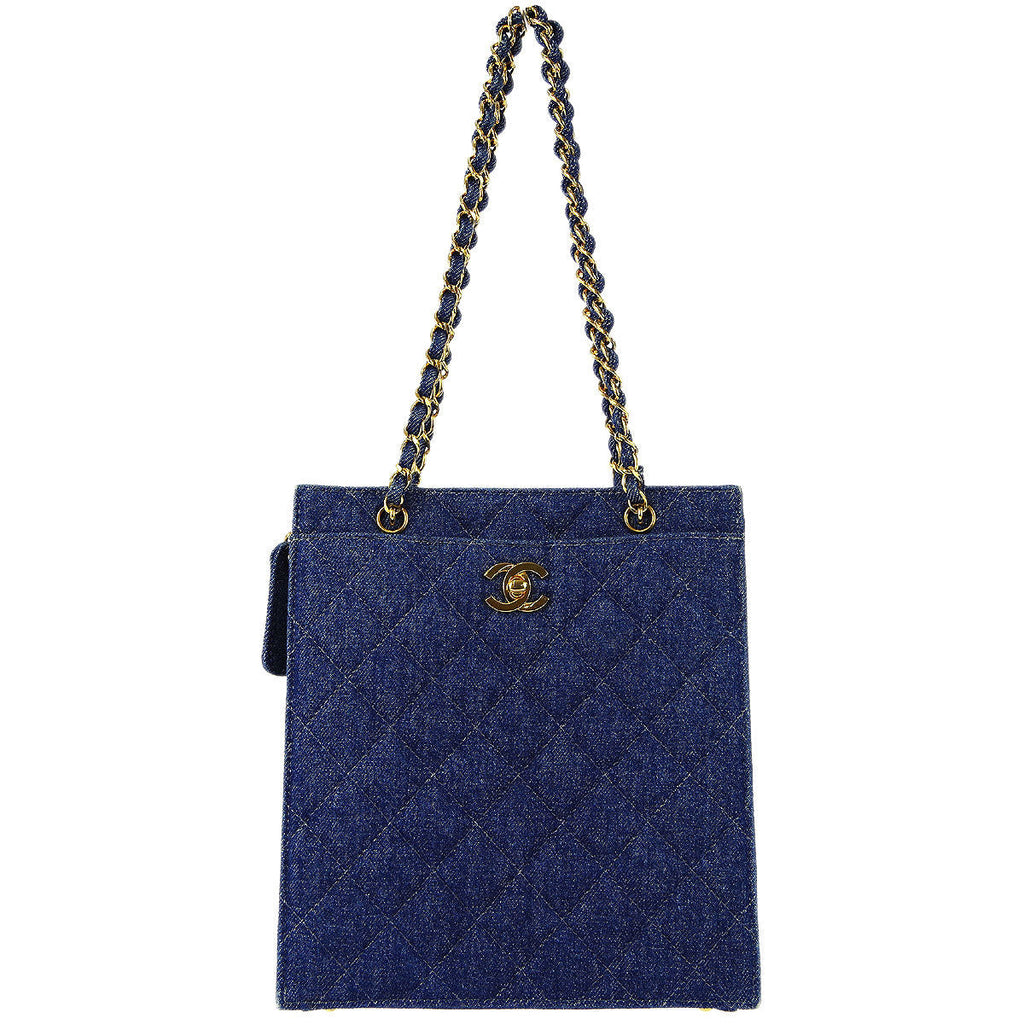 Chanel * Indigo Denim Tote Handbag