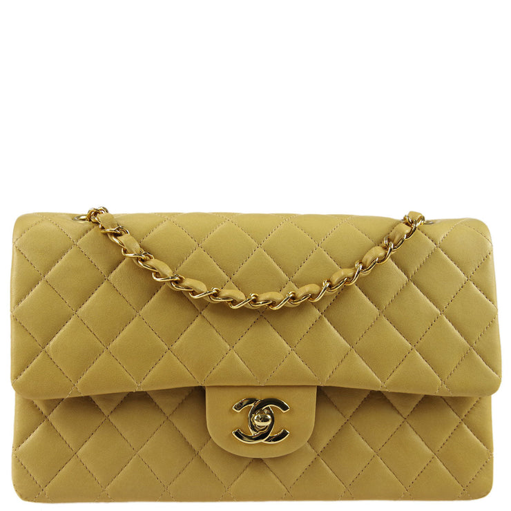 Chanel Chanel 2.55 10 Double Flap Beige Quilted Leather Shoulder Bag