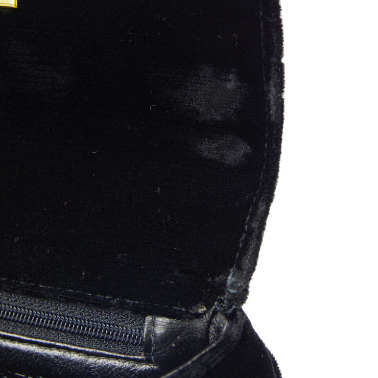 Chanel 1994-1996 Shoulder Bag Black Velvet