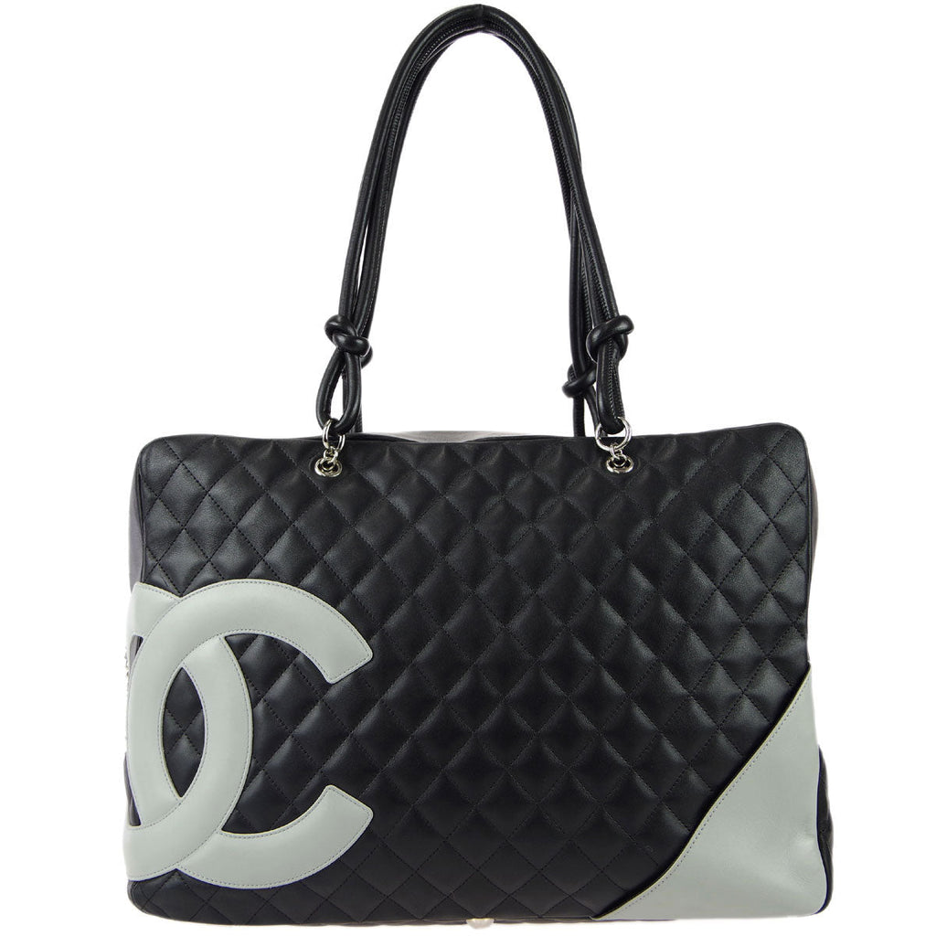 Chanel * 2004-2005 Black Calfskin Cambon Ligne Tote Handbag – AMORE Vintage  Tokyo
