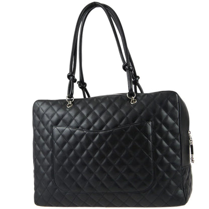 Chanel * 2004-2005 Black Calfskin Cambon Ligne Tote Handbag
