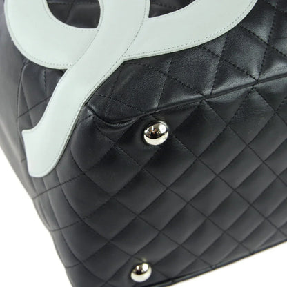 Chanel * 2004-2005 Black Calfskin Cambon Ligne Tote Handbag